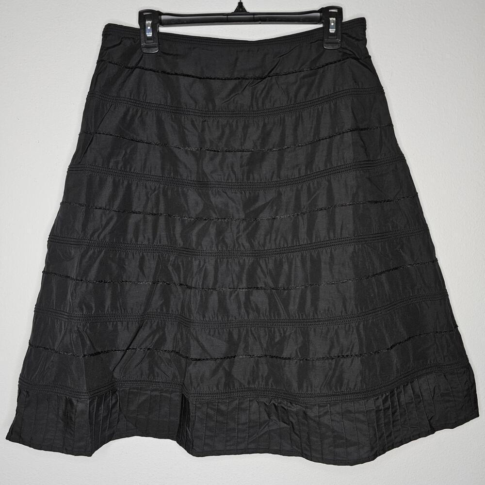 NWT Intuitions Women's Black/Vintage Flare Skirt Size 10